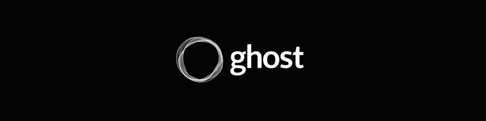 The white Ghost logo on a black background